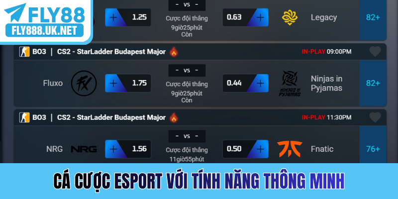 Cá cược Esport với tính năng thông minh