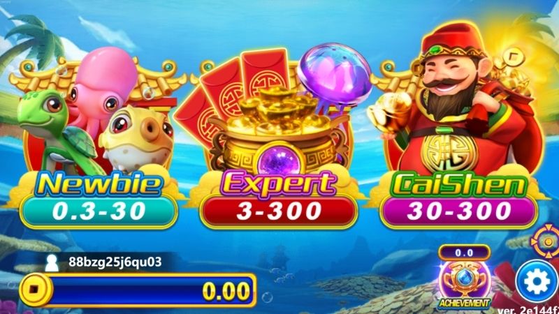 Chọn cấp độ chơi Cai Shen Fishing phù hợp